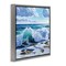 Stupell Industries Curling Aqua Wave on Shore Floating Frame, design by Kate Jarvik Birch
